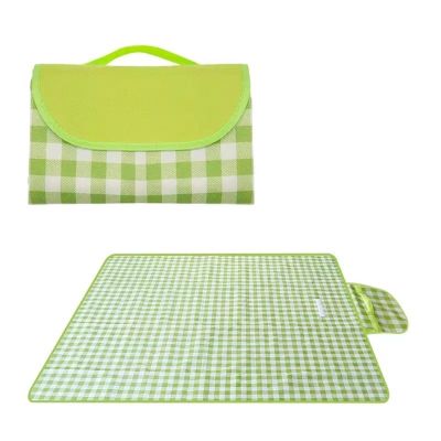 KIRYU Outdoor Blanket Large Beach Camping Picnic Blanket 79''x79'' Sand Proof and Waterproof Portable Beach Mat for Camping Hiking Festivals (A)