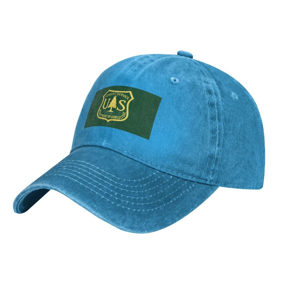 LIFANGMI Flag of The United States Forest Service Baseball Cap for Men Women Hats Adjustable Vintage Cowboy Hat Sun Hat Blue