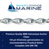 Smart Choice Marine Hot Dipped Galvanized BBB 144 m Micron Thick DIN766 High Test Marine Anchor Chain Choose Size and Length (5/16" BBB 144 m Micron Thick DIN766, 100 feet) view 2