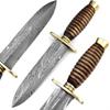 Blade Frenzy Bowie Knife Dagger Knife Wood Handle Blacksmith Made Bowie Knife, Handmade Survival Knife Groomsmen Gift, USA - Custom Leather Sheath Knife - BF910