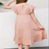 blibean Girls Dresses Summer Sleeveless Sundress Ruffled Boho Tween Cute Sun Dress A-line Tiered Dresses Kids Casual Pockets Swing Clothes Solid Flowy Outfit Size 6-7 Years Old Soft Pink view 3