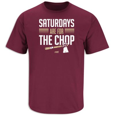 Smack Apparel Saturdays T-Shirt for FL State College Fans (SM-5XL) (Garnet Short Sleeve, X-Large)