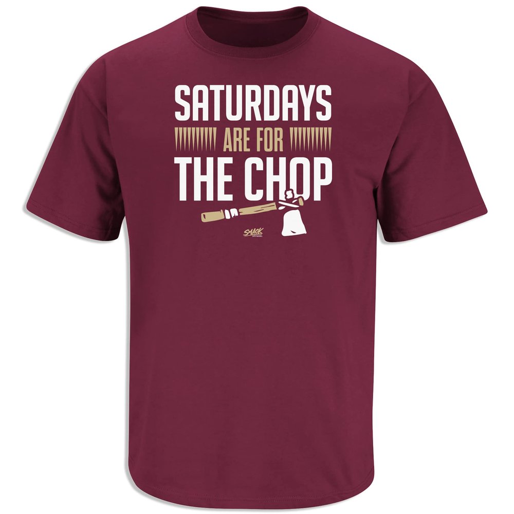 Smack Apparel Saturdays T-Shirt for FL State College Fans (SM-5XL) (Garnet Short Sleeve, X-Large)