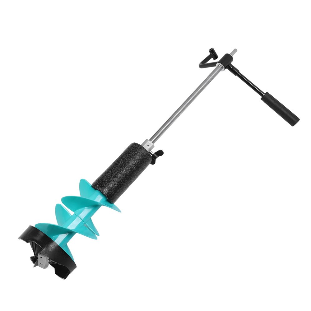 Electric Ice Auger, Lightweight and Impact, 6in Diameter, Universal Adapter, Ice Fishing Auger for Shallow Water and Thin Ice, 50cm Armrest for Fishing