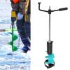 Electric Ice Auger, Lightweight and Impact, 6in Diameter, Universal Adapter, Ice Fishing Auger for Shallow Water and Thin Ice, 50cm Armrest for Fishing view 4