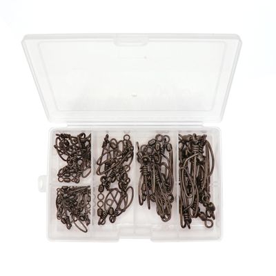 Clarkspoon Fishing Snap Swivel Assortment Kit w/Box - 50 pcs