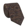 Pirlim Men's Luxury Floral Pattern Jacquard Woven Flower Tie, Paisley Silk Formal Wedding Polka Dot Neckties for Groomsmen (Yellow Paisley) view 2