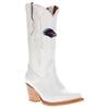 Vaccari Women's Leighton Genuine Leather UT SA Roadrunners Embroidery Pointed Toe Cowgirl Boots - White - 6.5 B view 1