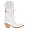 Vaccari Women's Leighton Genuine Leather Alabama Embroidery Pointed Toe Cowgirl Boots - White - 7.5 view 4
