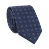 Pirlim Men's Luxury Floral Pattern Jacquard Woven Flower Tie, Paisley Silk Formal Wedding Polka Dot Neckties for Groomsmen (Floral Navy Blue) view 2