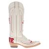 Vaccari Women's Naomi Genuine Leather Alabama Embroidery Snip Toe Cowgirl Boots - Bone - 6 B view 3