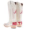 Vaccari Women's Naomi Genuine Leather Alabama Embroidery Snip Toe Cowgirl Boots - Bone - 6 B view 4