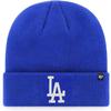 47 MLB Unisex-Adult Primary Logo Cuffed Knit Primary Logo Team Color Beanie Hat Cold Weather Hat, One Size (US, Alpha, One Size, Los Angeles Dodgers Blue) view 2