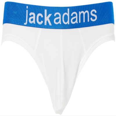 Jack Adams All Over Mesh Brief, White, M