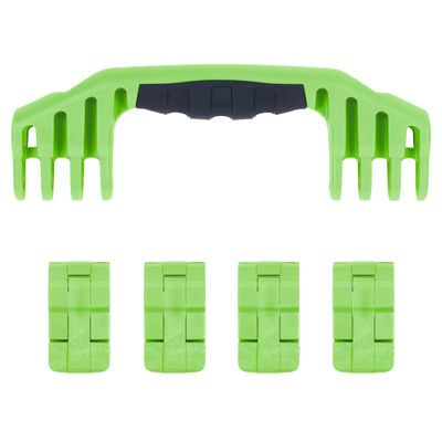 Pelican 1600 Replacement Handle & Latch Set by ColorCase - Lime Green Handles & Double Throw Latches
