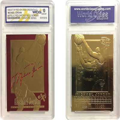 1996-97 Michael Jordan SKYBOX EX-2000 Credentials Gold Card Red - Graded GEM Mint 10