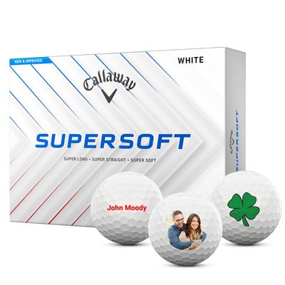 Callaway Supersoft Custom Personalized Golf Balls - 2 Pole (Set of 12)