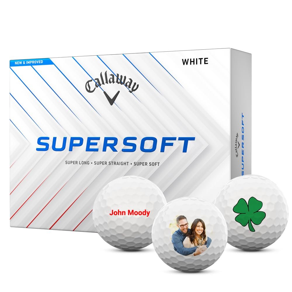 Callaway Supersoft Custom Personalized Golf Balls - 2 Pole (Set of 12)