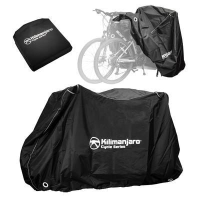 Kilimanjaro Bicycle Cover for 2 Bikes  Heavy Duty Ripstop Outdoor Bike Storage with UV Protection, Dual Lock Positions, Drawstrings & Buckles  Includes Storage Bag  910536ECE