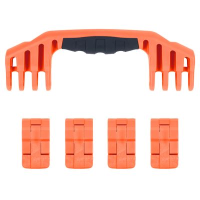 Pelican 1600 Replacement Handle & Latch Set by ColorCase - Orange Handles & Double Throw Latches