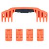 Pelican 1600 Replacement Handle & Latch Set by ColorCase - Orange Handles & Double Throw Latches view 1