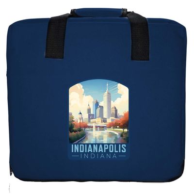 R and R Imports Indianapolis Indiana Design A Souvenir Destination Seat Cushion Navy