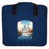 R and R Imports Indianapolis Indiana Design A Souvenir Destination Seat Cushion Navy view 1