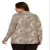 Adrianna Papell Diffusion Women's Knit Utility Top with Long Sleeves and Chest Pockets, Cream Simple Snakeskin, 1X view 2