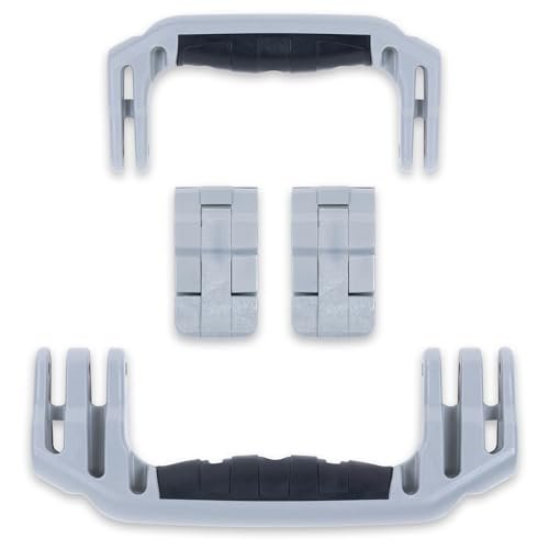 Pelican 1510 Replacement Handle & Latch Set by ColorCase - Silver Handles & Double Throw Latches