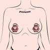 PASTEASE Holiday, New Years & Christmas Pasties - Nipple Covers - Cozy Lingerie Outfit Accessory | Latex Free & Made in USA (Black Jolly Saint Nick) view 2
