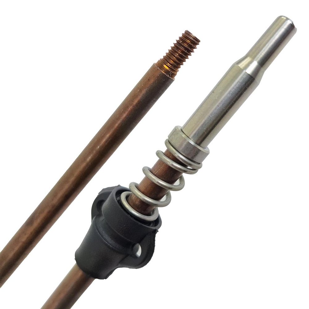 SPEARFISHING WORLD 9/32 (7mm) Pneumatic Speargun Shafts 17-4PH Hardened Stainless Steel with 6 mm Threads - Includes Slide Ring, Spring and Adapter (Cressi, 21 for 55cm Spearguns)