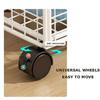 FEITJMMW Yoga Mat Cart Rack with 4 Wheels, Home Gym Corner Rolling Storage Trolley for Foam Rollers, Black Exercise Equipment Organizer view 3