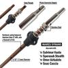 SPEARFISHING WORLD 9/32 (7mm) Pneumatic Speargun Shafts 17-4PH Hardened Stainless Steel with 6 mm Threads - Includes Slide Ring, Spring and Adapter (Mares Cyrano, 28 for 65cm Spearguns) view 4