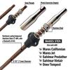 SPEARFISHING WORLD 9/32 (7mm) Pneumatic Speargun Shafts 17-4PH Hardened Stainless Steel with 6 mm Threads - Includes Slide Ring, Spring and Adapter (Mares Sten, 21 for 55cm Spearguns) view 4