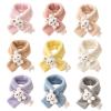 Bydezcon Girls Winter Warm Thicken Scarfs Cartoon Faux Plush Cross Collar Scarf Shawl Lovely Warm Soft Scarf Winter, Dark Pink view 2