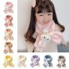 Bydezcon Girls Winter Warm Thicken Scarfs Cartoon Faux Plush Cross Collar Scarf Shawl Lovely Warm Soft Scarf Winter, Dark Pink view 3