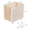 FEITJMMW Yoga Mat Storage Racks Wooden Storage Basket, Home Gym Studio Storage Organizer for Yoga Block Foam Roller Resistance Band, and More Gym Accessories with Wheels view 2