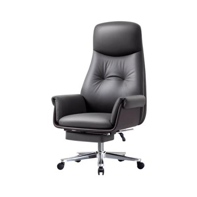 WAOCEO Office Chair Business Office Chair Reclining Study Computer Chair for Home Use Can Lift and Rotate Comfortable Seat Desk Chairs (Color : Gris)