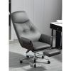 WAOCEO Office Chair Business Office Chair Reclining Study Computer Chair for Home Use Can Lift and Rotate Comfortable Seat Desk Chairs (Color : Gris) view 2