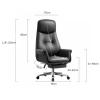 WAOCEO Office Chair Business Office Chair Reclining Study Computer Chair for Home Use Can Lift and Rotate Comfortable Seat Desk Chairs (Color : Gris) view 3