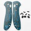 1 Pair Scales Handle Fits for Benchmade Griptilian 551, G10 Handle Patch with 3 Sets Screws Black Blue view 1