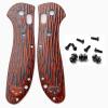 1 Pair Scales Handle Fits for Benchmade Griptilian 551, G10 Handle Patch with 3 Sets Screws Black Red view 1