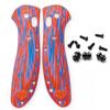 1 Pair Scales Handle Fits for Benchmade Griptilian 551, G10 Handle Patch with 3 Sets Screws (Size : Blue red) view 1