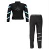 Huimingda Kids Girls Figure Skating Training Outfit Long Sleeve Zipper Stand Collar Jacket with Pants Sport Trakcsuit Light Blue 12 Years view 2