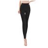 Canbebig Fleece Lined Leggings for Women Winter Thicken Warm High Waisted Thermal Tights Casual Tummy Control Sherpa Legging Black view 2