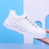 Boys Girl's Flexible Outdoor Breathable Cheerleading Sneakers Water Proof Lace up Soft Non-Slip (White, 1 Big Kids) view 3