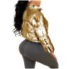 Womens Winter Coats Cropped Puffer Jackets Lightweight Quilted Bubble Stand Collar Zip Up Short Down Coats Padded Parka view 3