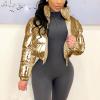 Womens Winter Coats Cropped Puffer Jackets Lightweight Quilted Bubble Stand Collar Zip Up Short Down Coats Padded Parka view 4