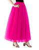 AiberLisha Womens A line Maxi Princess Tulle Tutu Skirt for Prom Party Hot Pink 5XL
