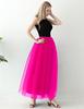 AiberLisha Womens A line Maxi Princess Tulle Tutu Skirt for Prom Party Hot Pink 5XL view 2